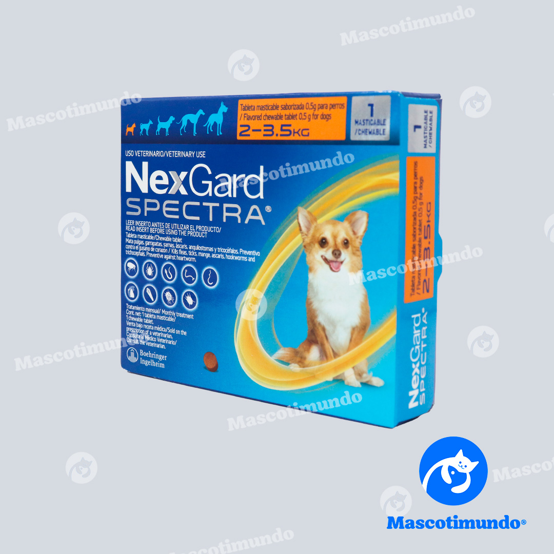 NEXGARD SPECTRA PERRO XS 2 3 5 KG 1 TABLETA Mascotimundo