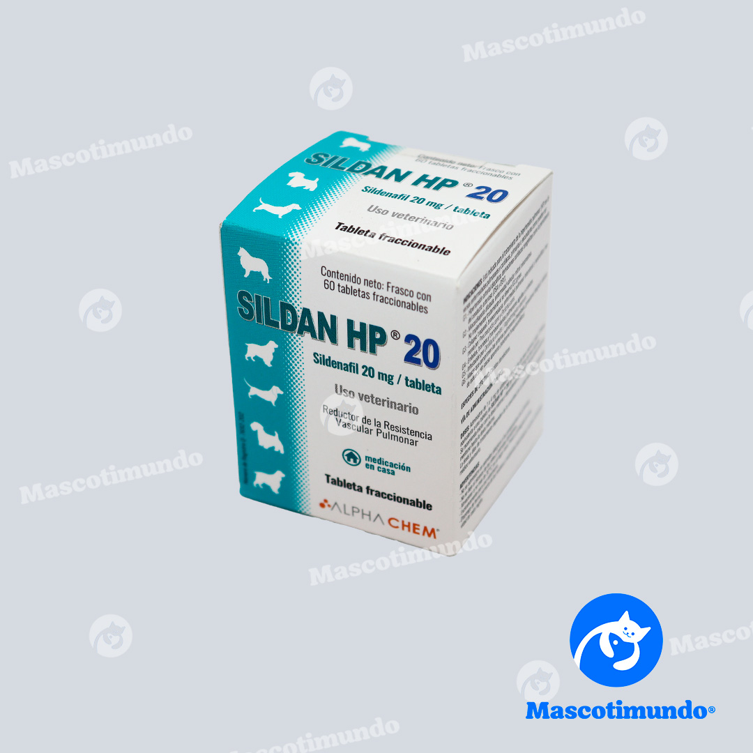 SILDAN HP 20 SILDENAFIL 20 MG FRASCO CON 60 TABLETAS Mascotimundo