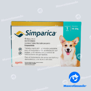 SIMPARICA 40 MG 10 A 20 KG 1 TABLETA ZOETIS