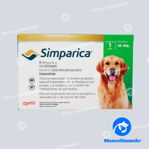 SIMPARICA 80 MG 20 A 40 KG 1 TABLETA