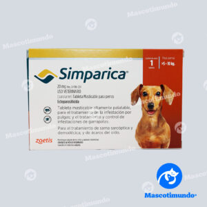 SIMPARICA 20 MG 5 A 10 KG 1 TABLETA ZOETIS
