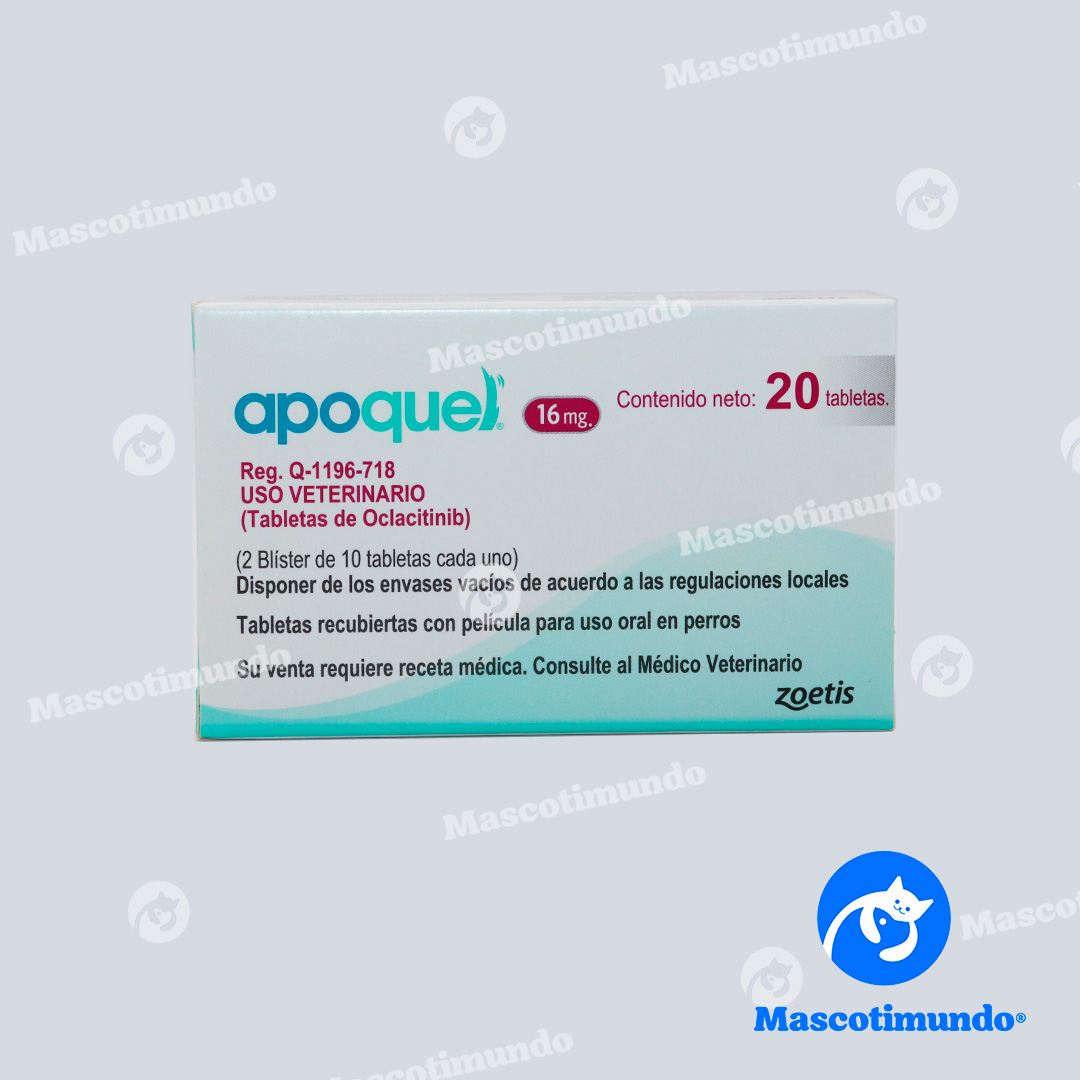 APOQUEL 16 MG 20 TABLETAS Mascotimundo   APOQUEL 16 MG 20 