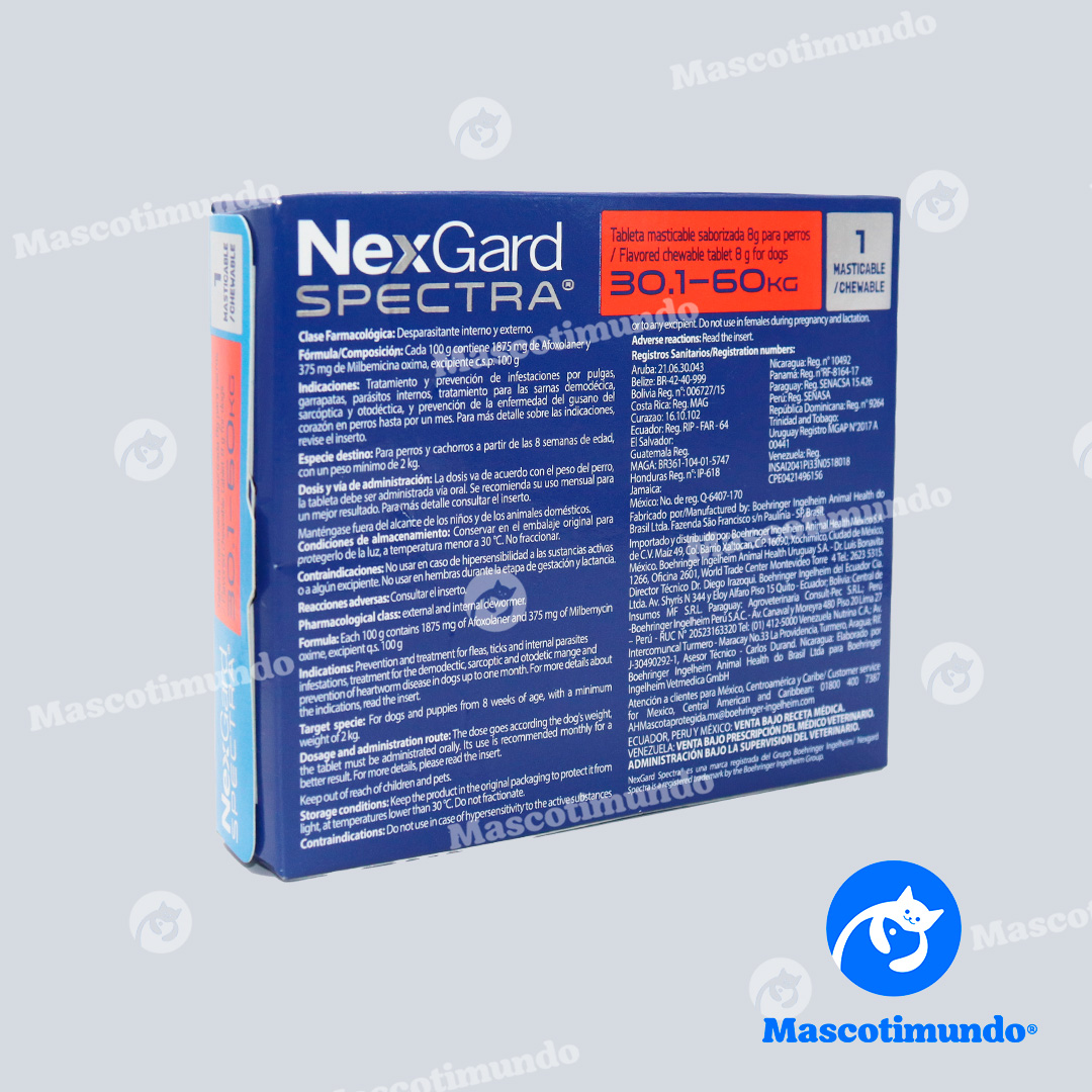 NEXGARD PERROS EXTRA GRANDES 1 TABLETAS