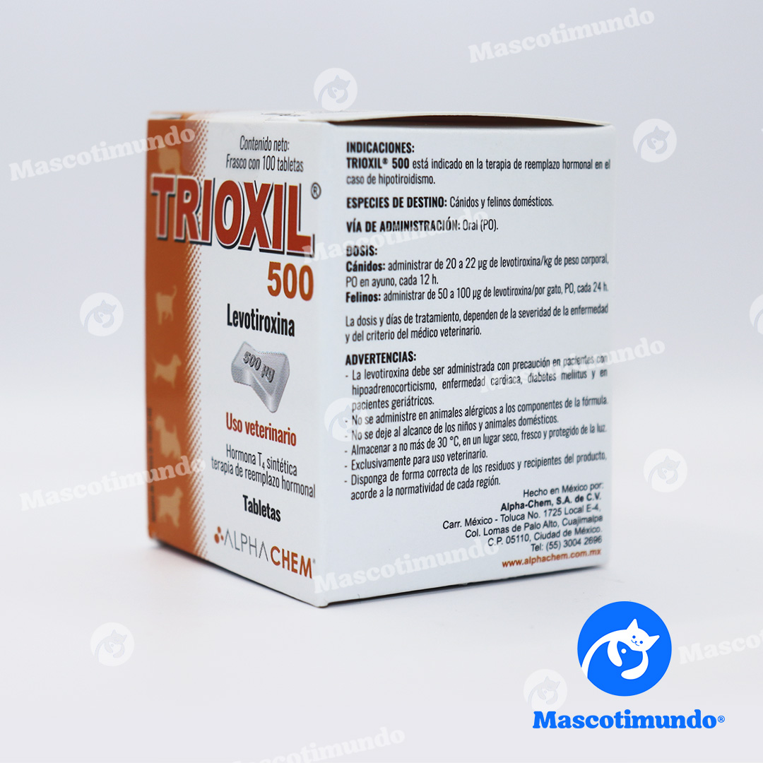 TRIOXIL 500 LEVOTIROXINA 100 TABLETAS - Imagen 2
