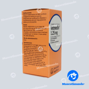 VETMEDIN 1.25 MG 100 CÁPSULAS INOTRÓPICO Y VASODILATADOR