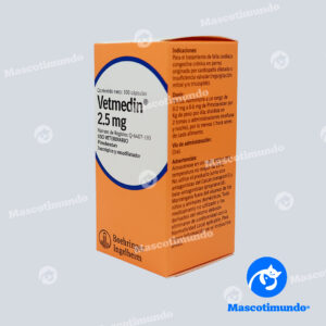 VETMEDIN 2.5 MG 100 CÁPSULAS INOTRÓPICO Y VASODILATADOR