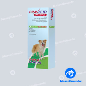 BRAVECTO 1M TRIPLE PERROS DE 10 A 20 KG 3 TABLETAS