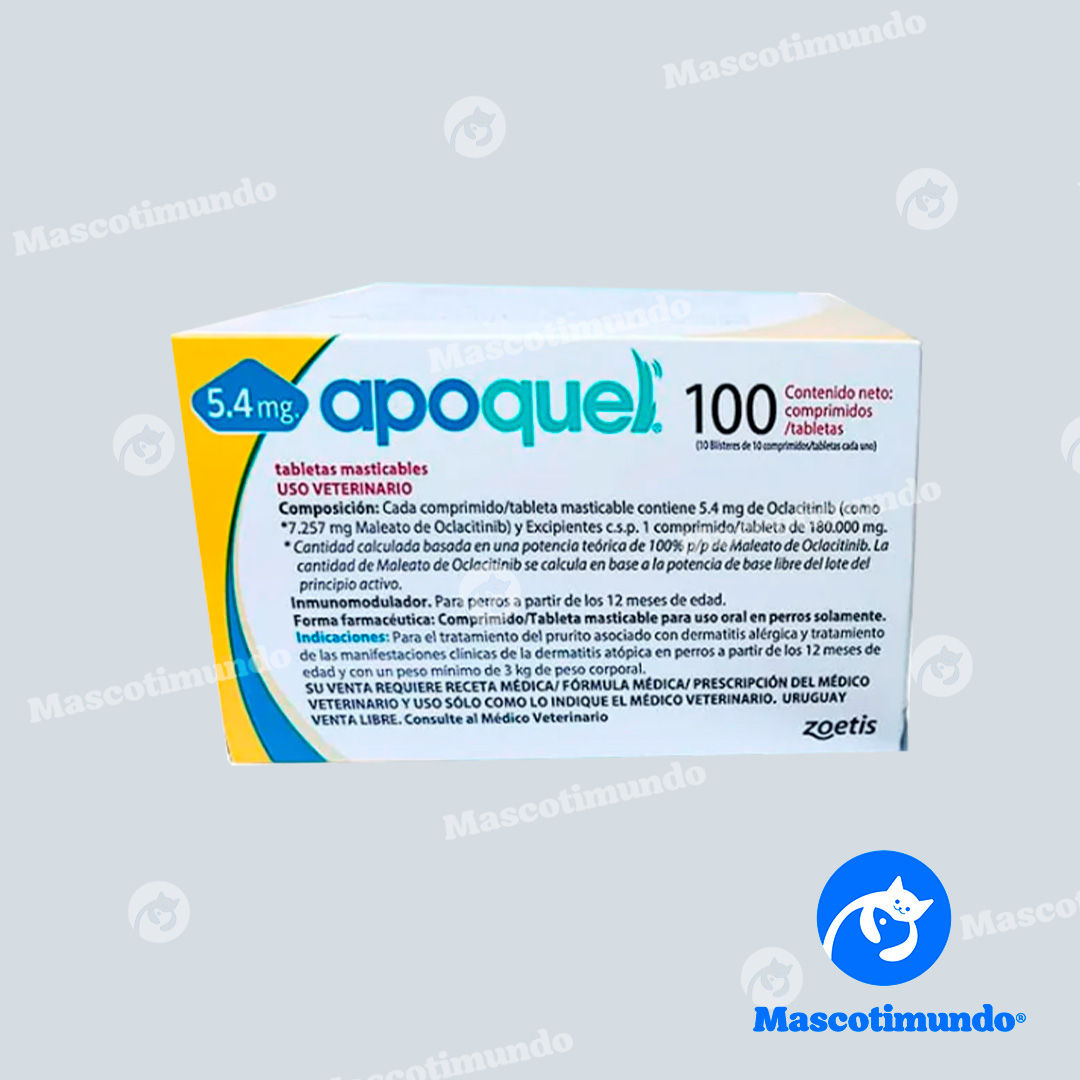 APOQUEL 5.4 MG 100 TABLETAS MASTICABLES